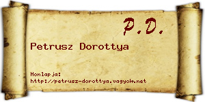 Petrusz Dorottya névjegykártya